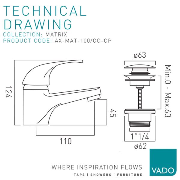 Technical drawing QS-V112856 / AX-MAT-100/SB-CP