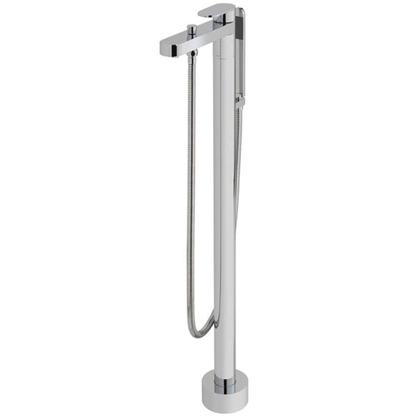 Vado Life Floorstanding Chrome Bath Shower Mixer Tap with Handset and Holder