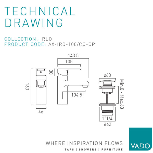 Technical drawing QS-V114048 / AX-IRO-100/CC-CP