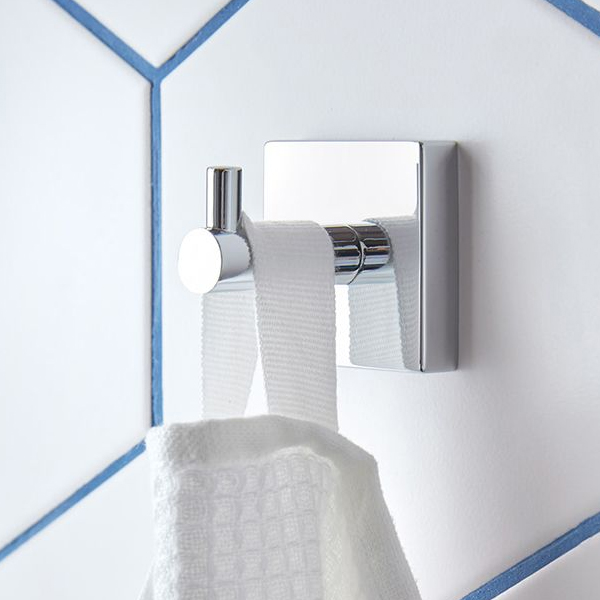 Vado Axces Bokx Square Chrome Robe Hook