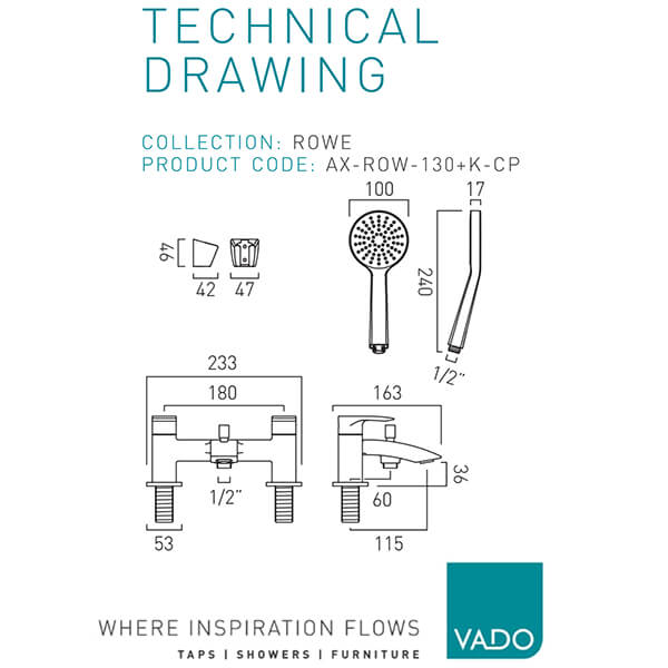 Technical drawing QS-V114701 / AX-ROW-137-CP