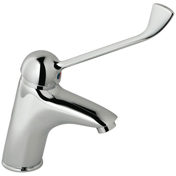 Vado Project Line Chrome Mono Basin Mixer Tap - Hospital Lever - Deck Mounted