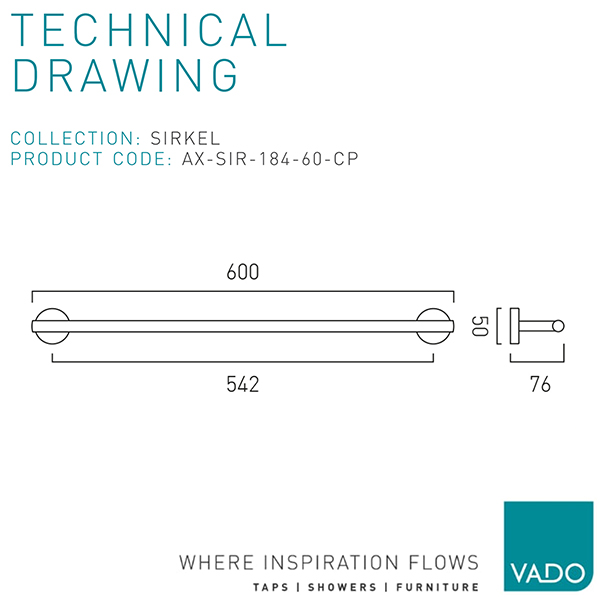 Technical drawing QS-V110350 / AX-SIR-184-45-CP