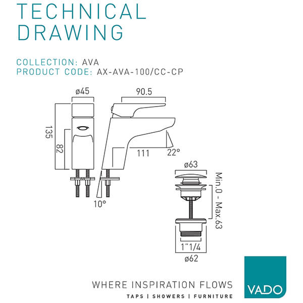 Technical drawing QS-V114658 / AX-AVA-100/CC-CP