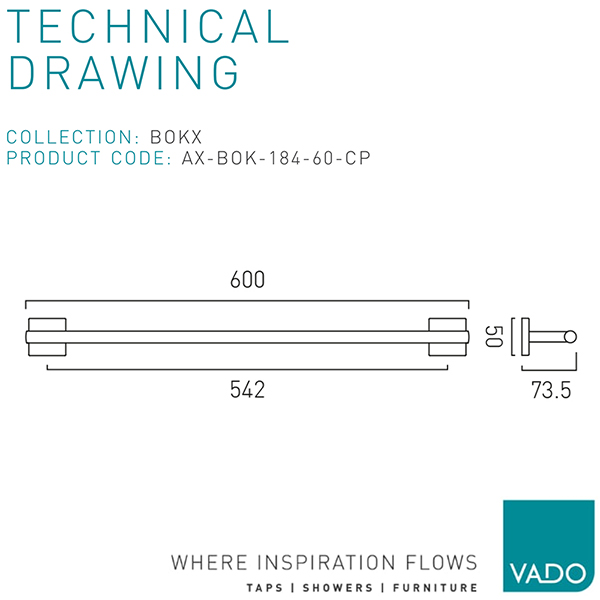 Technical drawing QS-V110356 / AX-BOK-184-45-CP
