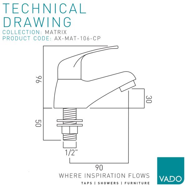 Technical drawing QS-V112858 / AX-MAT-106-CP