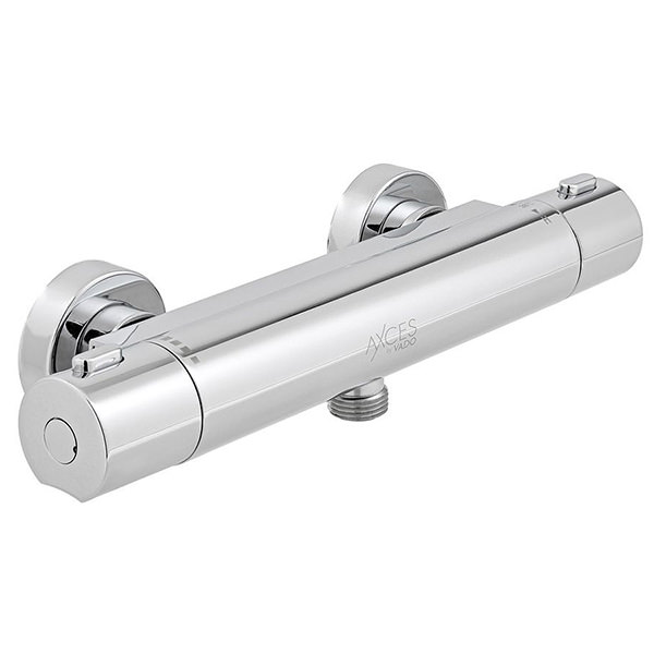 Vado Sirkel Exposed Thermostatic Chrome Bar Shower Mixer Valve - 1 Outlet - 2 Controls