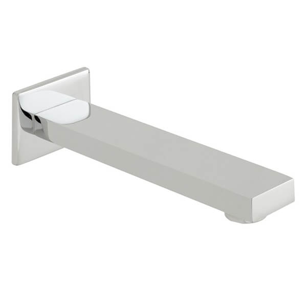 Vado Axces Bokx Contemporary Square Wall Mounted Chrome Bath Spout