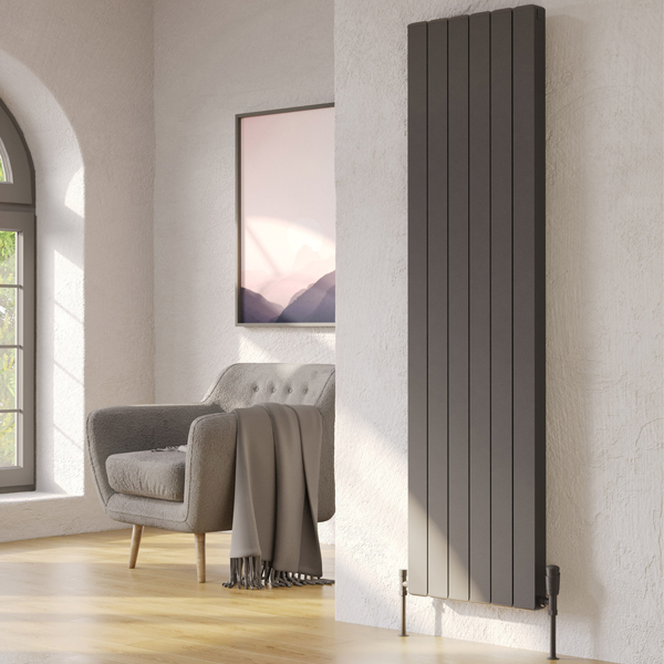 Additional image of Kartell K-Rad Edmonton Vertical Flat Panel Radiatior 1775mm High - Aluminium