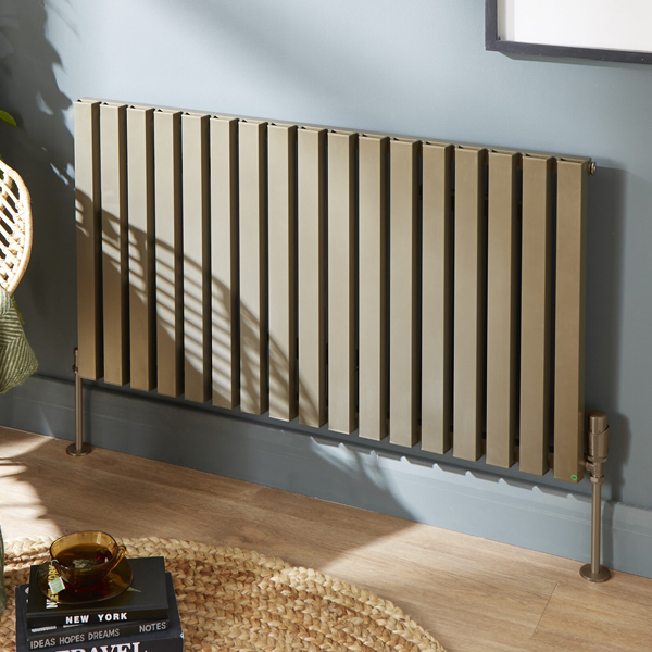 Alternate image of Kartell K-Rad Hamilton Horizontal Flat Bar Radiator 575mm High - Aluminium