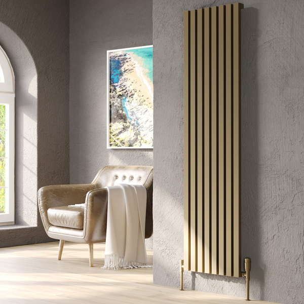 Alternate image of Kartell K-Rad Hamilton Vertical Flat Bar Radiator 1775mm High - Aluminium