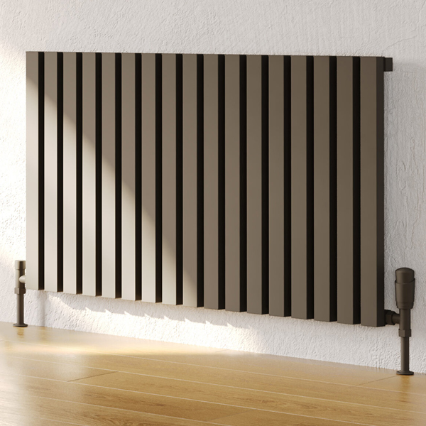 Additional image of Kartell K-Rad Hamilton Horizontal Flat Bar Radiator 575mm High - Aluminium - Double Panel