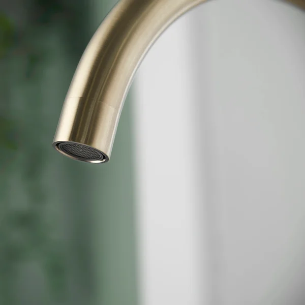 Alternate image of Deva Carlow Contemporary Kitchen Sink Mixer Tap with Swan Neck Swivel Spout - Stick Handles