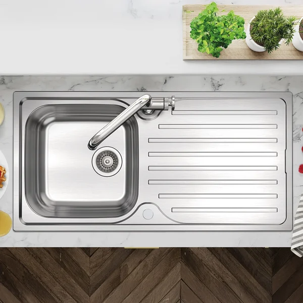 Additional image of Clearwater Ava Stainless Steel Inset Kitchen Sink with Waste and Drainer - 1.0 Bowl