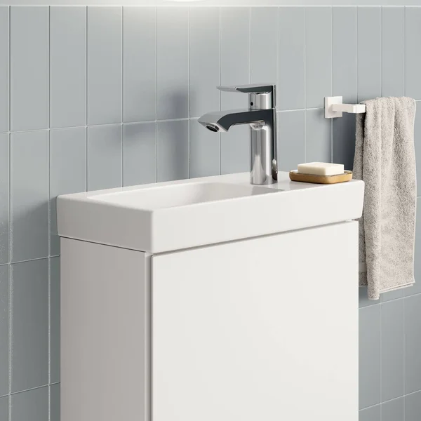 Alternate image of Geberit Aniara Rectangular White Asymmetrical Handrinse Basin - 1 Taphole