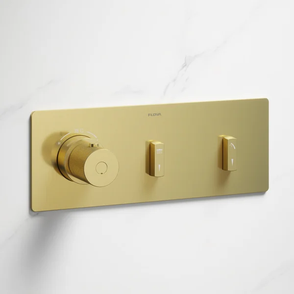 Alternate image of Flova GoSlide Concealed Thermostatic Landscape Shower Valve with SmartBOX - 3 or 4 Control