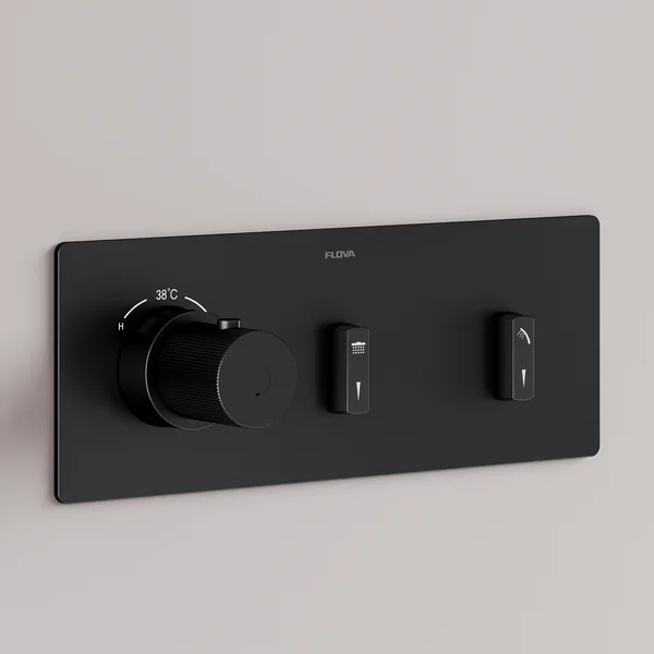 Alternate image of Flova GoSlide Concealed Thermostatic Landscape Shower Valve with SmartBOX - 3 or 4 Control