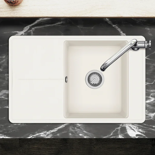Additional image of Clearwater Arina Smart Granite Inset Kitchen Sink with Drainer and Waste - 1 Bowl