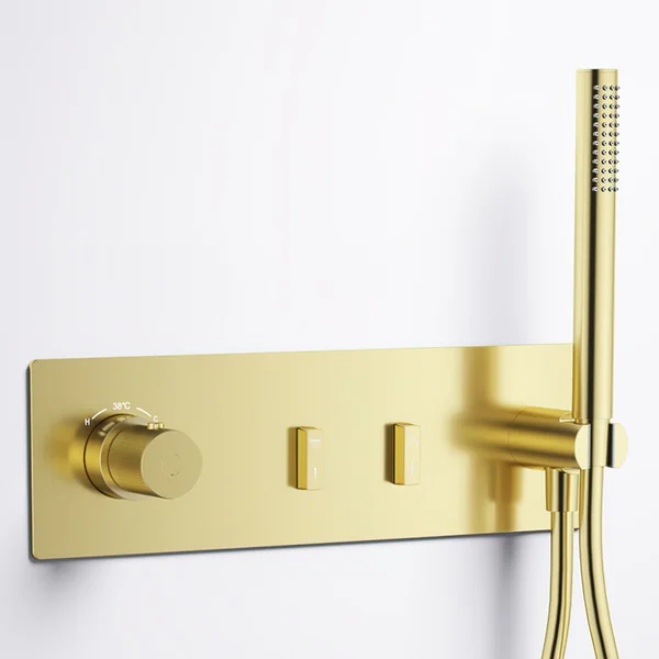 Alternate image of Flova GoSlide Thermostatic Shower Valve with Concealed SmartBox and Handset Kit - 2 Outlet