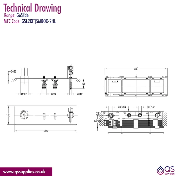 Technical drawing QS-V115755 / GSL2KIT|SMBOX-2HL