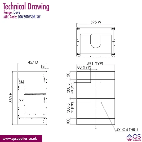 Technical drawing QS-V117244 / DOV600FSDR-SW|FUR057PU