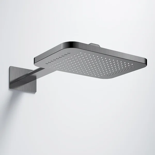 Additional image of Flova Design Rectangular Fixed Deluxe Rain Shower Head - 2 Function - 312 x 218mm