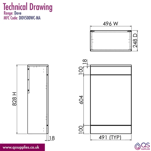 Technical drawing QS-V117246 / DOV500WC-MA