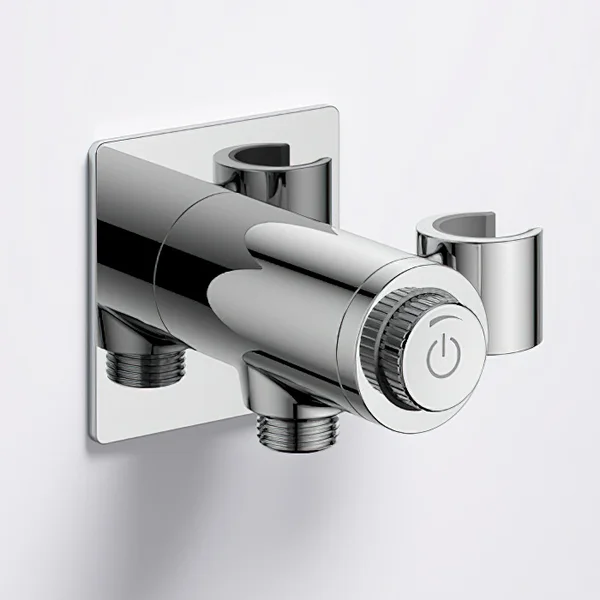 Additional image of Flova GoClick On-Off Control with Handset Holder and Flow Control - Round or Square