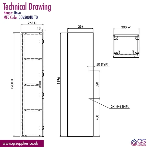 Technical drawing QS-V117247 / DOV300TU-TO