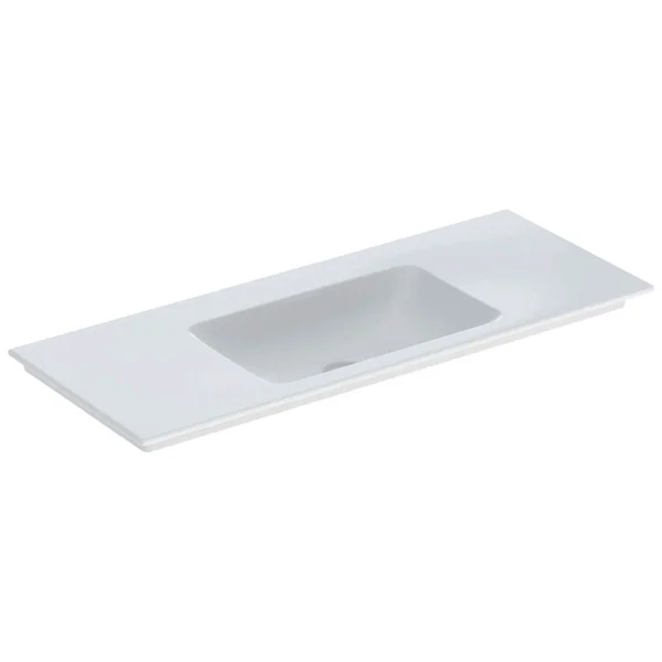 Alternate image of Geberit Aniara White Rectangular Slim Rim Fine Fireclay Inset Vanity Basin
