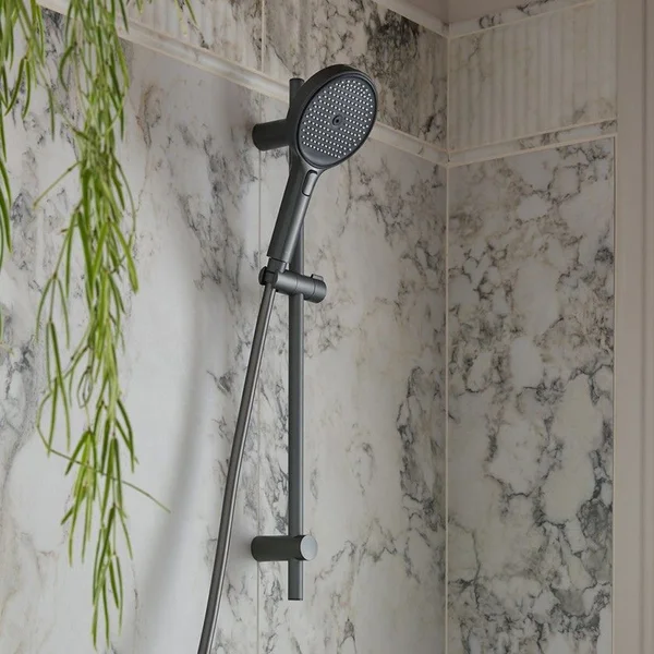 Alternate image of Vado Safari Contemporary Round Shower Rail Kit with Handset - 680mm High