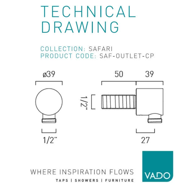Technical drawing QS-V116296 / SAF-OUTLET-CP