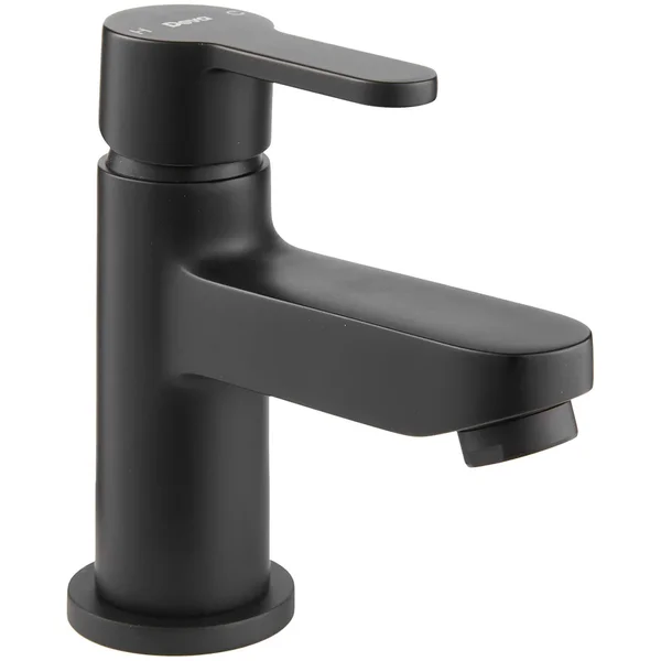 Additional image of Deva Ethos Mini Matt Black Basin Mixer Tap with Press Top Waste - Flat Handle - Deck Mounted
