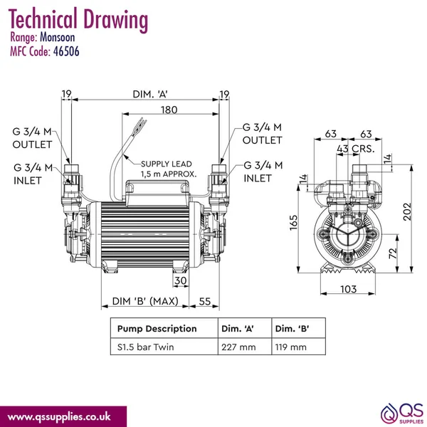 Technical drawing QS-V115090 / 46506