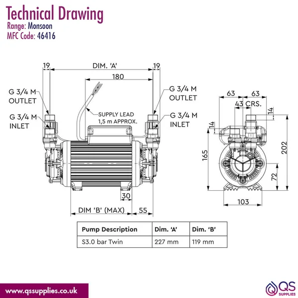 Technical drawing QS-V115112 / 46416