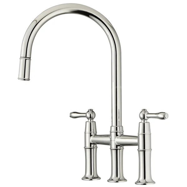 Clearwater Broadway Traditional Bridge Pull-Out Kitchen Sink Mixer Tap - Lever Handles