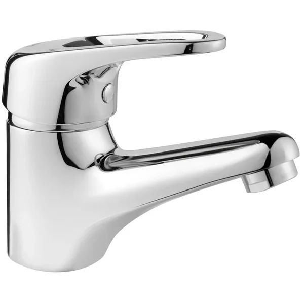 Deva Lace Chrome Finish Basin Mixer Tap with Press Top Waste - Loop Handle - Deck Mounted