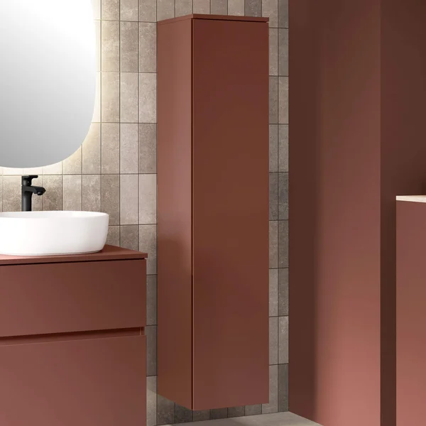 Alternate image of Geberit Aniara Wall-Hung Semi-Tall Bathroom Cabinet - Reversible Door - 330 x 850mm