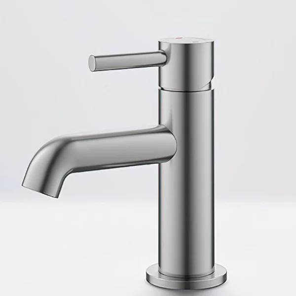 Additional image of Flova Levo Monobloc Basin Mixer Tap with Clicker Waste - Curved Spout - Stick Handle
