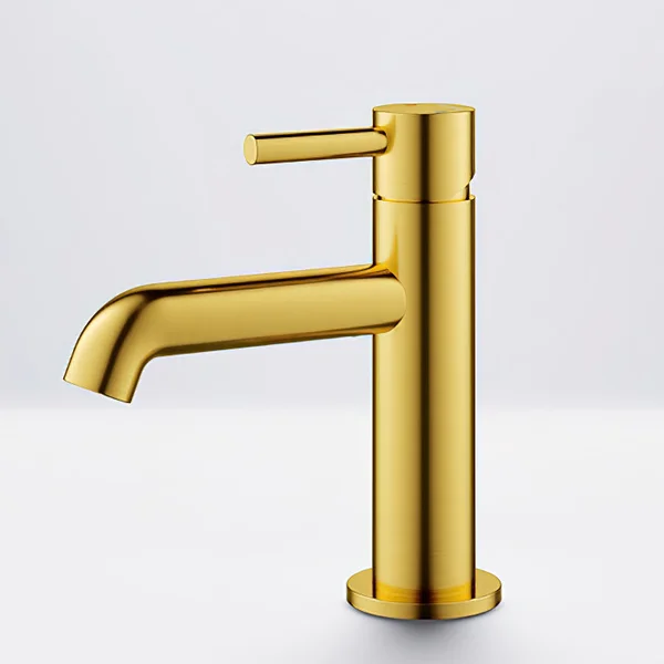 Alternate image of Flova Levo Slim Basin Mixer Tap with Clicker Waste - Curved Spout - Stick Handle - Deck Mounted