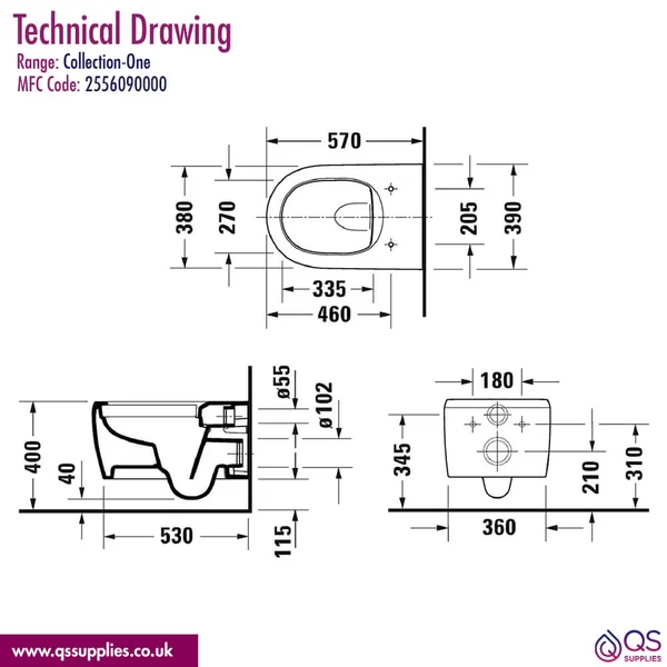 Technical drawing QS-V98427 / 2556090000