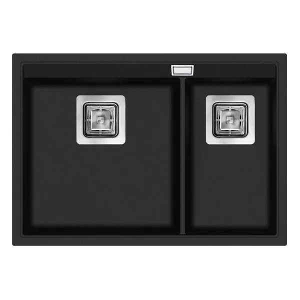 Alternate image of Clearwater Capri Contemporary Granite Kitchen Sink - 1.75 Bowl - 650 x 445mm
