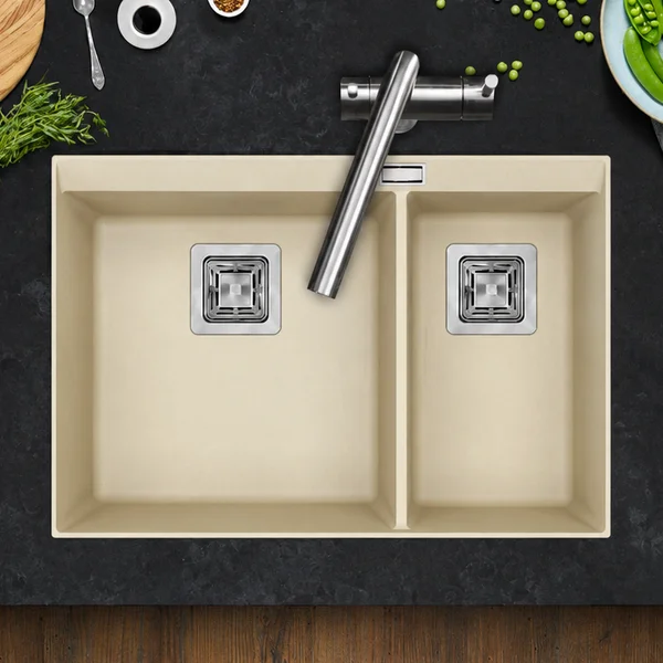 Additional image of Clearwater Capri Contemporary Granite Kitchen Sink - 1.75 Bowl - 650 x 445mm