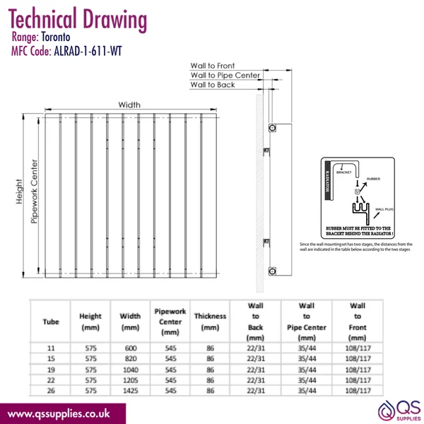 Technical drawing QS-V116298 / ALRAD-1-611-WT