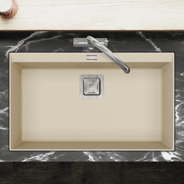 Additional image of Clearwater Capri Contemporary Granite Kitchen Sink with Overflow - 1 Bowl