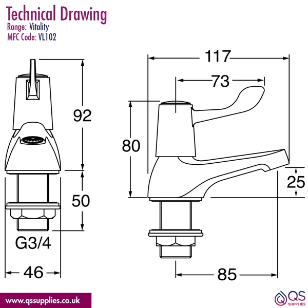 Technical drawing QS-V106513 / VL102