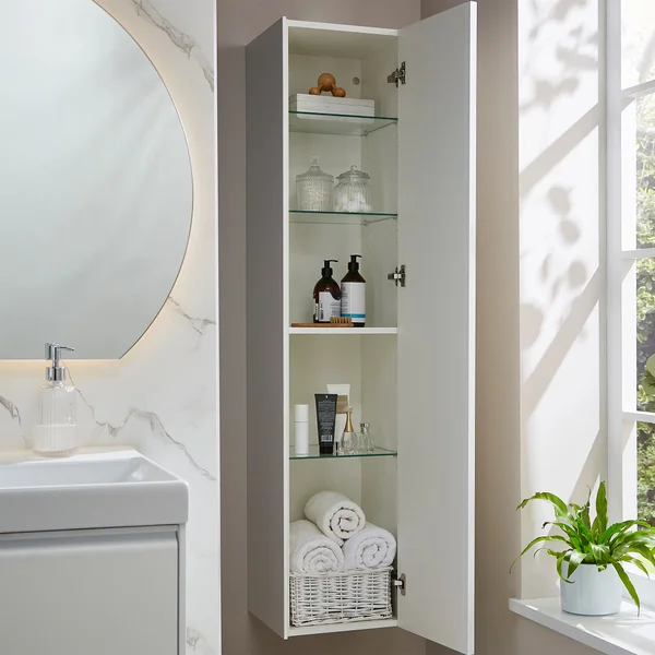 Alternate image of Kartell K-Vit Moon Contemporary Wall Mounted Tall Boy Unit - 362 x 1600mm