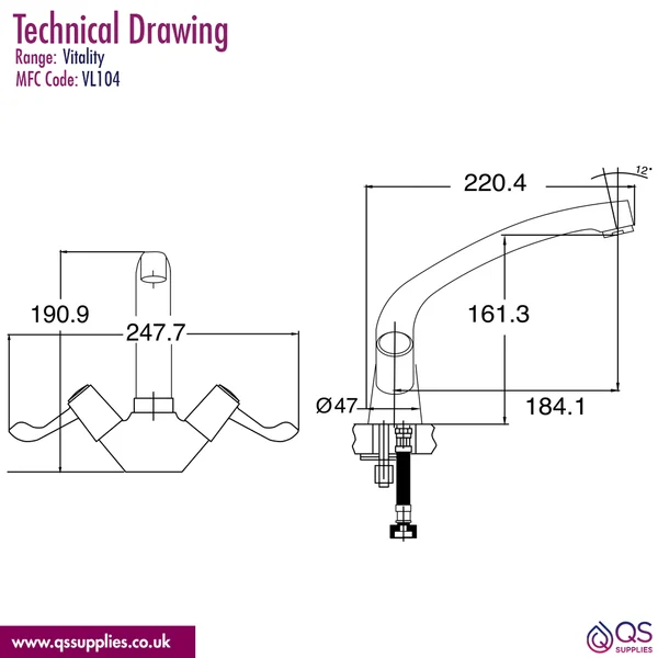 Technical drawing QS-V110660 / VL104