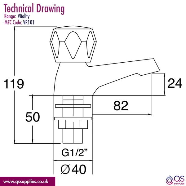 Technical drawing QS-V106504 / VR101