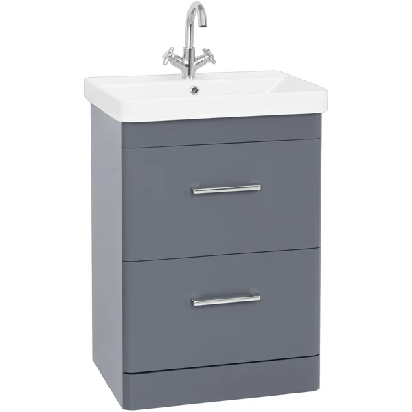 Additional image of Kartell K-Vit Options-24 Floorstanding Vanity Unit with Basin - 2 Drawer - 860mm High